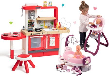 Kuchyňky pro děti sety - Set kuchyňka rostoucí s tekoucí vodou Tefal Evolutive Grand Chef Smoby