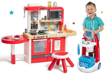 Mini Tefal - Set kuchynka rastúca s tečúcou vodou a mikrovlnkou Tefal Evolutive Smoby