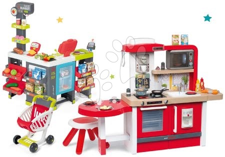 Mini Tefal - Set kuchynka rastúca s tečúcou vodou a mikrovlnkou Tefal Evolutive Smoby