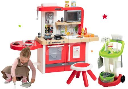 Mini Tefal - Set kuchynka rastúca s tečúcou vodou a mikrovlnkou Tefal Evolutive Smoby