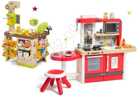 Mini Tefal - Set kuchynka rastúca s tečúcou vodou a mikrovlnkou Tefal Evolutive Smoby