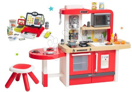 Mini Tefal - Set kuchynka rastúca s tečúcou vodou a mikrovlnkou Tefal Evolutive Smoby