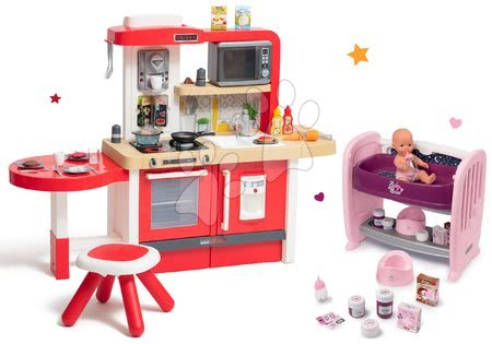 Mini Tefal - Set kuchynka rastúca s tečúcou vodou a mikrovlnkou Tefal Evolutive Smoby