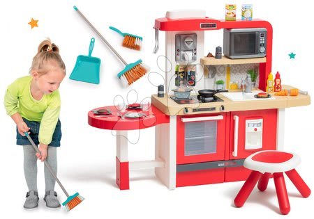Bucătării de jucărie Smoby - Set bucătărie de jucărie, care crește împreună cu vârsta cu apă curgătoare și microunde Tefal Evolutive Smoby