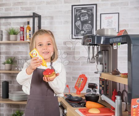 Kuchynky pre deti sety - Set reštaurácia s elektronickou kuchynkou Chef Corner Restaurant Smoby a odrážadlo Corolle so sedadlom pre bábiku_1