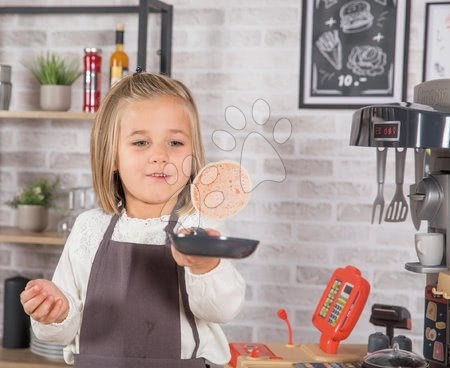 Kuchynky pre deti sety - Set reštaurácia s elektronickou kuchynkou Chef Corner Restaurant Smoby a lavica na písanie a kreslenie skladacia s magnetickou tabuľou_1