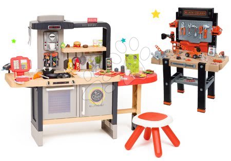 Spielküchen - Set Restaurant mit elektronischer Küche Chef Corner Restaurant Smoby