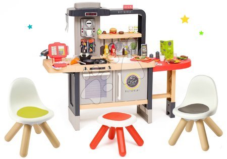Bucătării electronice de jucărie - Set restaurant cu bucătărie electronică Chef Corner Restaurant Smoby