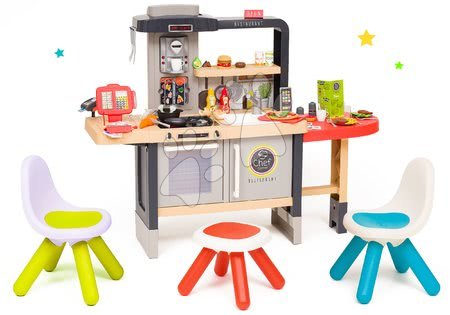 Detské kuchynky - Set reštaurácia s elektronickou kuchynkou Chef Corner Restaurant Smoby