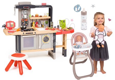 Detské kuchynky - Set reštaurácia s elektronickou kuchynkou Chef Corner Restaurant Smoby