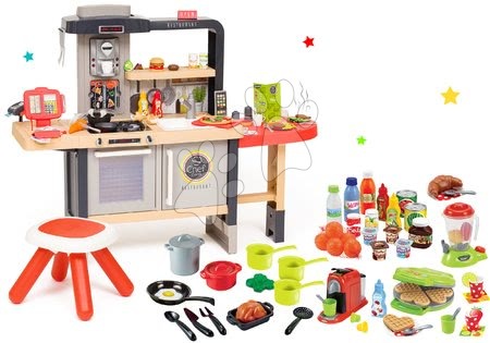 Detské kuchynky - Set reštaurácia s elektronickou kuchynkou Chef Corner Restaurant Smoby