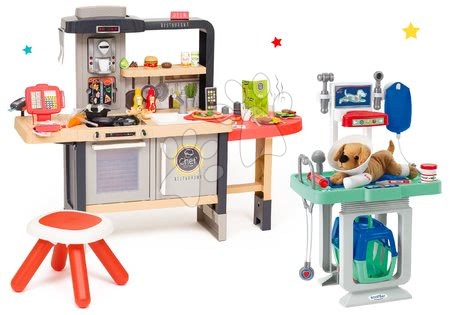 Bucătării de jucărie - Set restaurant cu bucătărie electronică Chef Corner Restaurant Smoby