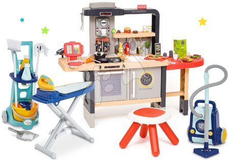 Výhodné sety hračiek - Set reštaurácia s elektronickou kuchynkou Chef Corner Restaurant Smoby