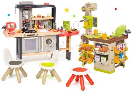 Spielküchensets - Set Restaurant mit elektronischer Küche Chef Corner Restaurant Smoby