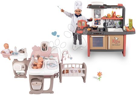 Role Play - Set restaurant cu bucătărie electronică Kids Restaurant și căsuță pentru păpușă Smoby