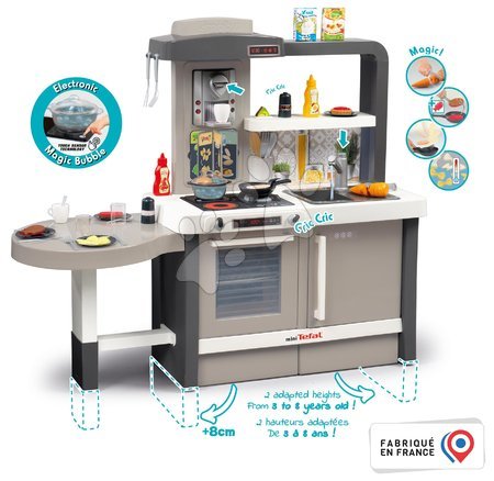Detské kuchynky - Kuchynka elektronická s nastaviteľnou výškou Tefal Evolutive Kitchen Smoby