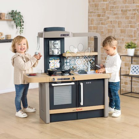 Dětské kuchyňky - Set kuchyňka elektronická s nastavitelnou výškou Tefal Evolutive New Kitchen Smoby_1