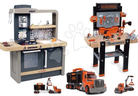 Spielküchensets - Elektronische Küche mit einstellbarer Höhe Tefal Evolutive und Arbeitsplatte Smoby