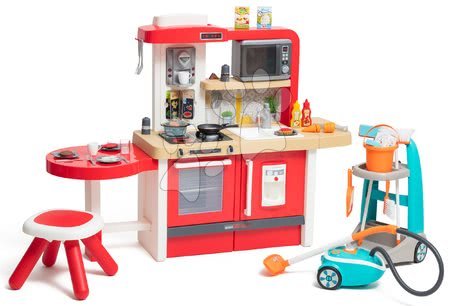 Kuchyňky pro děti sety - Kuchyňka rostoucí s tekoucí vodou a mikrovlnkou Tefal Evolutive Gourment Smoby