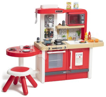 Bucătării electronice de jucărie - Bucătărie de jucărie, care crește împreună cu vârsta, cu apă curgătoare Tefal Evolutive Gourment Smoby
