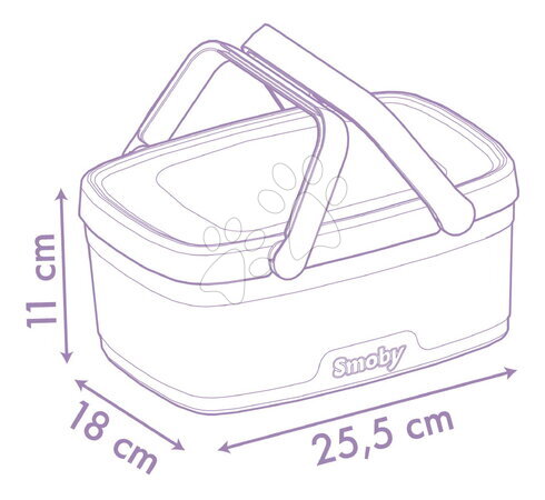 Nádobí a doplňky do kuchyňky - Piknikový košík a stolek 2v1 Gabby Picnic Basket Smoby - 4