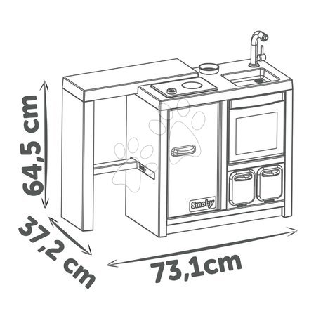 Einfache Spielküchen - Inselküche mit magischen Nudeln Kitchen Island 360° Smoby - 18