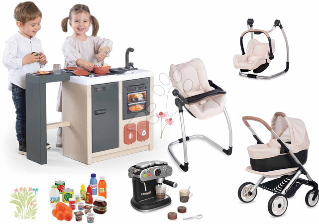 Smoby - Ensemble cuisinette îlot avec chariot Kitchen Island 360° Smoby