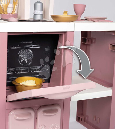 Elektronikus játékkonyhák - Játékkonyha elektronikus mágikus tésztával Loft Fleur Pink 360° Smoby - 5