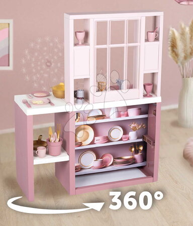 Elektronikus játékkonyhák - Játékkonyha elektronikus mágikus tésztával Loft Fleur Pink 360° Smoby - 2