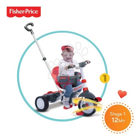 Tříkolky od 10 měsíců - Tříkolka Fisher-Price Charm Touch Steering smarTrike - 5