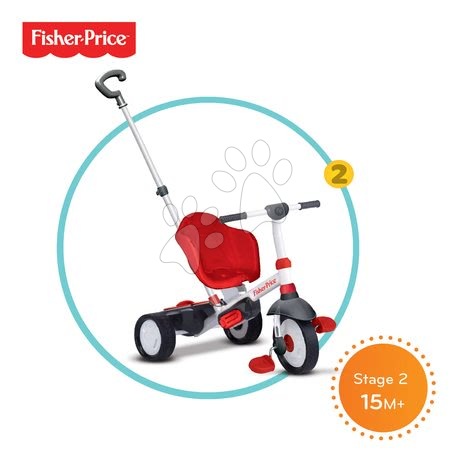 Tříkolky od 10 měsíců - Tříkolka Fisher-Price Charm Touch Steering smarTrike - 2