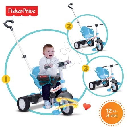 Rowerki trójkołowe od 10 miesiąca - Rowerek trójkołowy Fisher-Price Charm Touch Steering smarTrike - 4