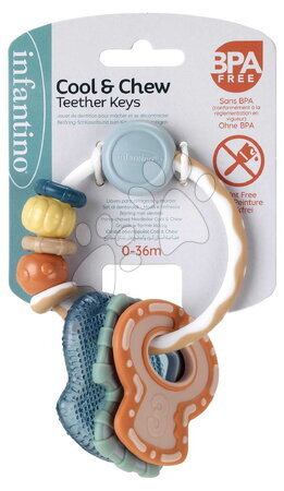 Hračky pro nejmenší | Strana 16 - Chrastítko s kousátky Klíče Cool & Chew Teether Keys Muted Color Infantino_1