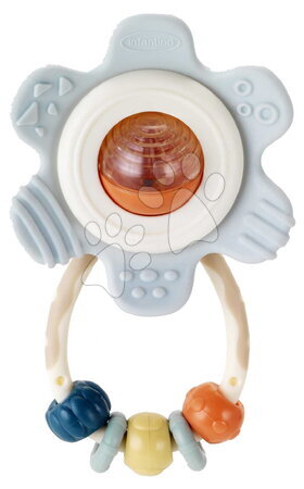 Od 0 do 3 mesiacov - Hrkálka s hryzátkom Kvietok Spin & Rattle Teether Muted Color Infantino