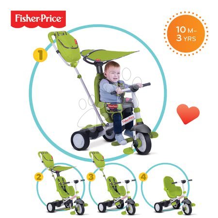 Tříkolky od 10 měsíců - Tříkolka Fisher-Price Charisma Touch Steering smarTrike - 5