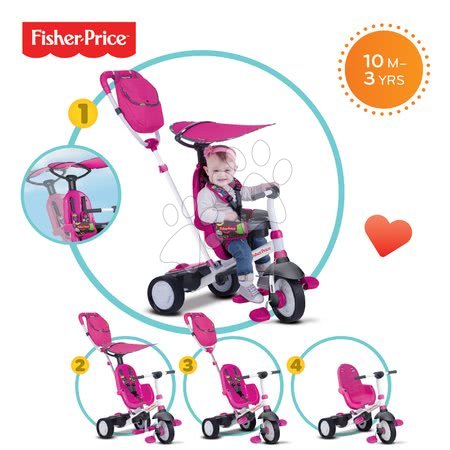 Tříkolky od 10 měsíců - Tříkolka Fisher-Price Charisma Touch Steering smarTrike - 5