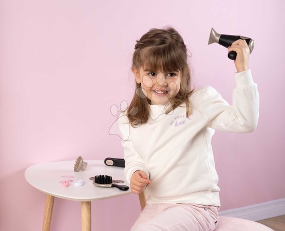 Schminktisch für Kinder - Set Friseurin mit elektronischem Haartrockner My Beauty Hair Smoby  - 2