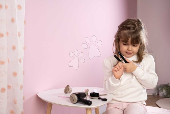 Schminktisch für Kinder - Set Friseurin mit elektronischem Haartrockner My Beauty Hair Smoby  - 5