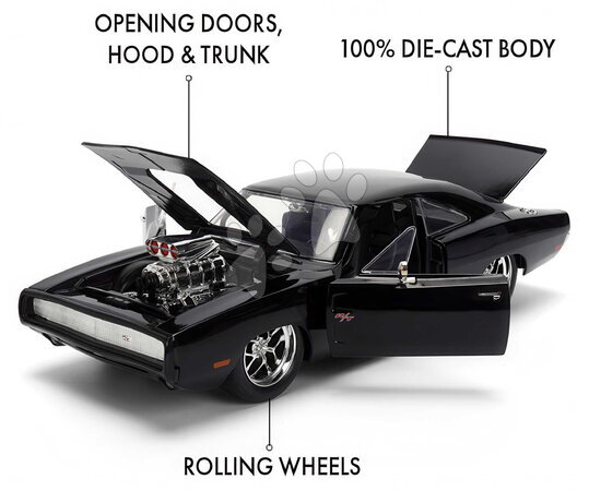 Modely - Autíčko Fast & Furious Dodge Charger 1970 Jada - 7