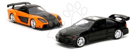 Modele - Autka Honda Civic Coupe a Han´s Mazda RX-7 Fast & Furious Twin Pack Jada - 1