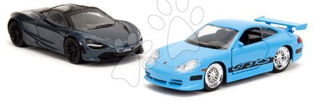 Igračke za djecu od 6 do 9 godina - Autíčka Brianovo Porsche 996 GT3 RS a Shaw´s McLaren 720S Fast & Furious Twin Pack Jada_1