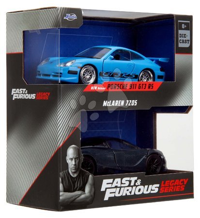 Modele - Autka Brianovo Porsche 996 GT3 RS a Shaw´s McLaren 720S Fast & Furious Twin Pack Jada - 7