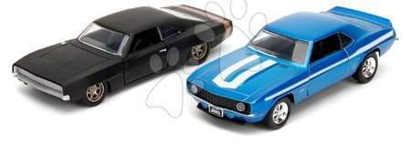 Mașinuțe și simulatoare - Mașinuțe Chevrolet Camaro 1969 a Dodge Charge Wide Body 1968 Fast & Furious Twin Pack Jada