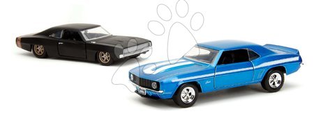 Játékok 6 - 9 éves gyerekeknek - Kisautók Chevrolet Camaro 1969 és Dodge Charge Wide Body 1968 Fast & Furious Twin Pack Jada_1
