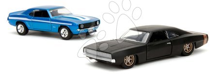 Modele - Autka Chevrolet Camaro 1969 a Dodge Charge Wide Body 1968 Fast & Furious Twin Pack Jada - 2