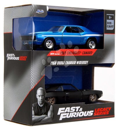 Modele - Autka Chevrolet Camaro 1969 a Dodge Charge Wide Body 1968 Fast & Furious Twin Pack Jada - 7