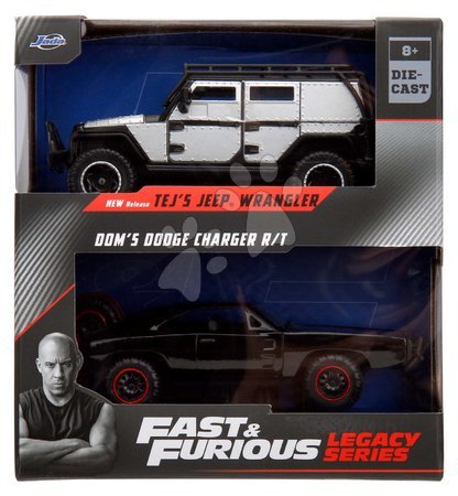 Modely - Autíčka Tejs Jeep Wrangler a Dodge Charger 1970 Fast & Furious Twin Pack Jada - 6