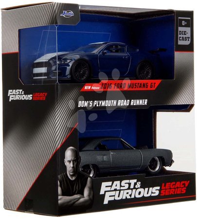 Modely - Autíčka Ford Mustang a Plymouth Road Runner Fast & Furious Twin Pack Jada - 8