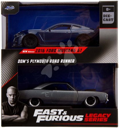 Modely - Autíčka Ford Mustang a Plymouth Road Runner Fast & Furious Twin Pack Jada - 7