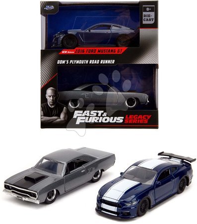 Modely - Autíčka Ford Mustang a Plymouth Road Runner Fast & Furious Twin Pack Jada - 6